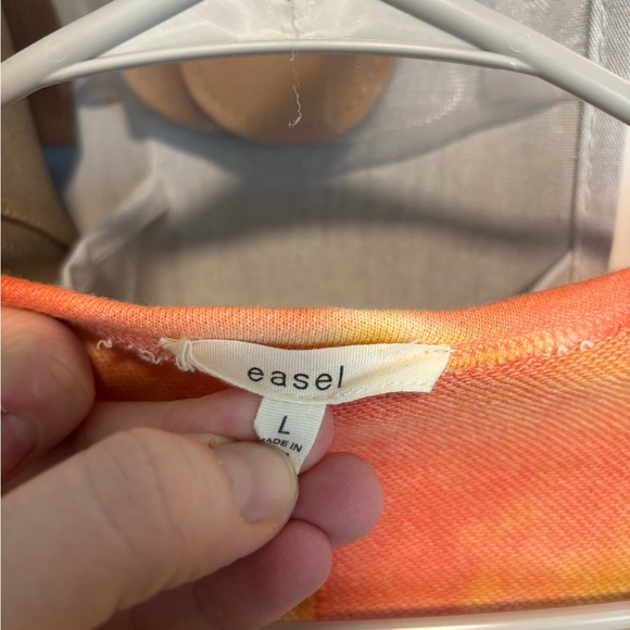 Easel Orange and Yellow Tie-Dye Top - Picture 3 of 3